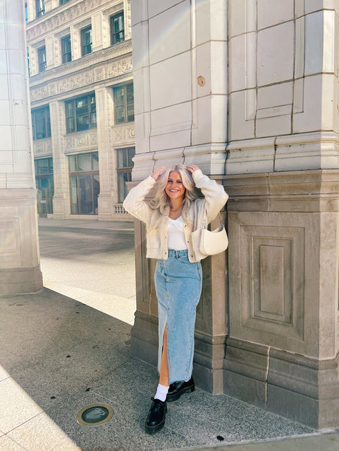 Golden Girl Boucle Cardigan